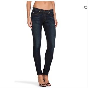 NWOT RAG & BONE Cate Mid Rise Skinny Jeans in Plymouth Dark Blue Wash 27